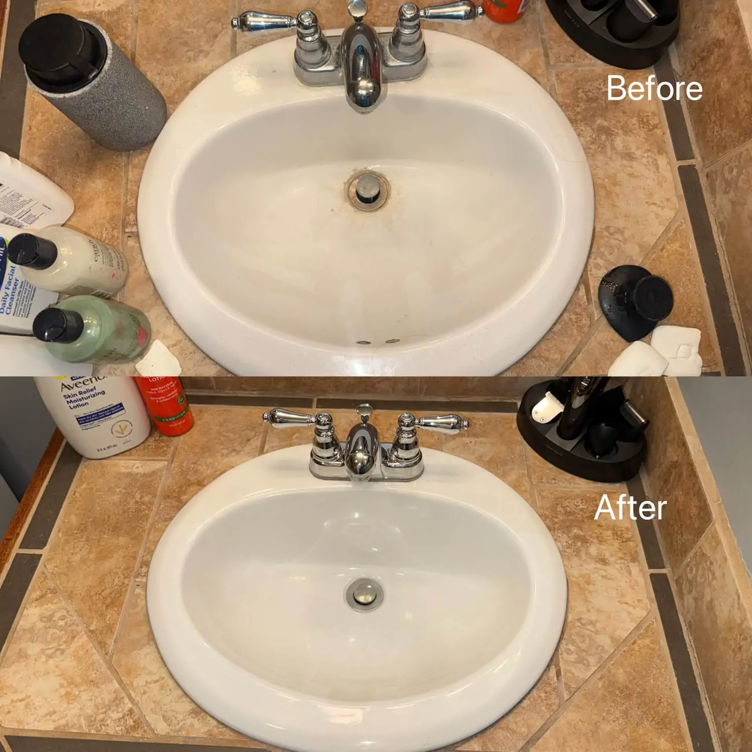 bathroom sink limescale removal cleaning waterford mi