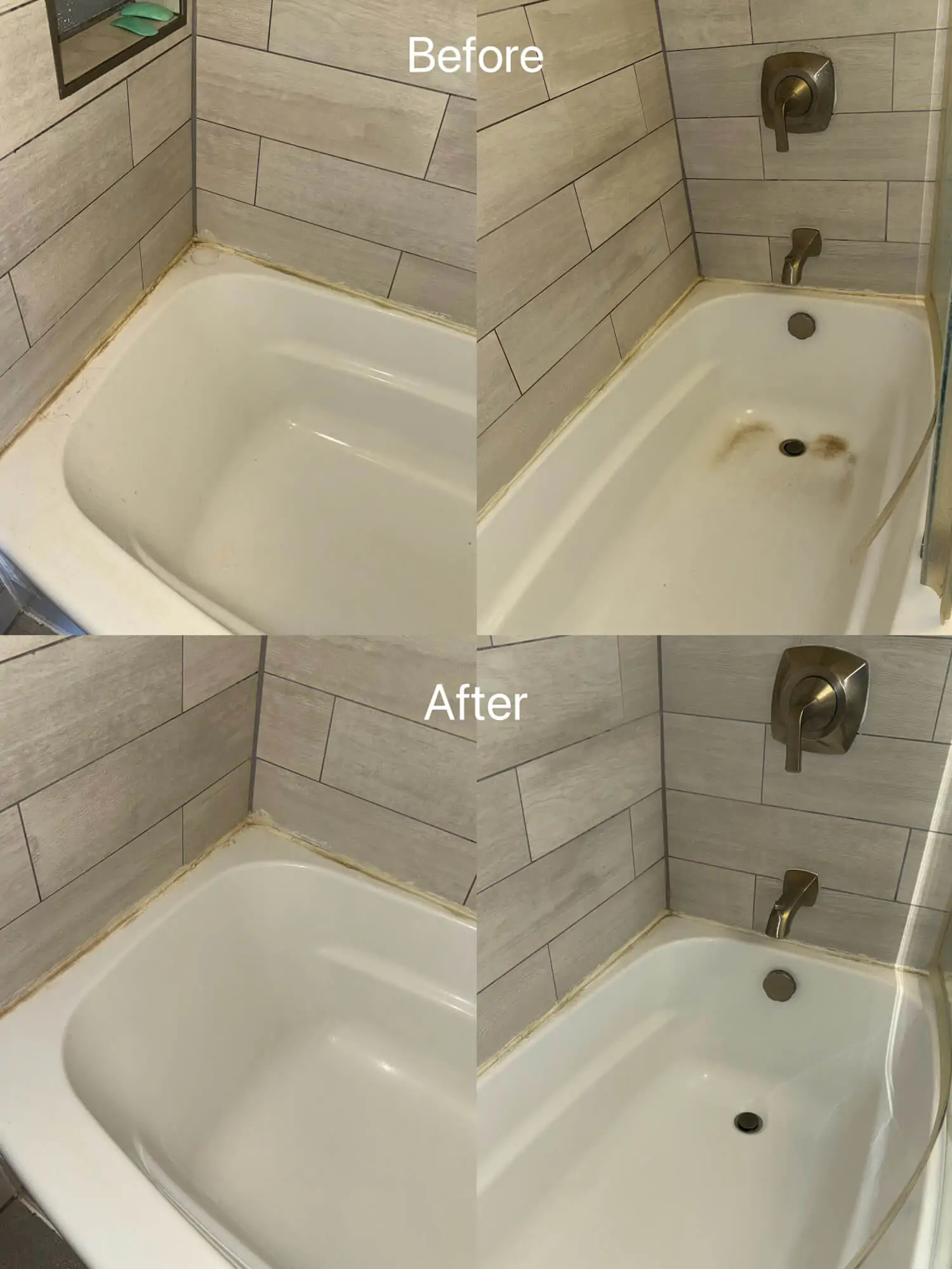 bathtub deep cleaning service before after
