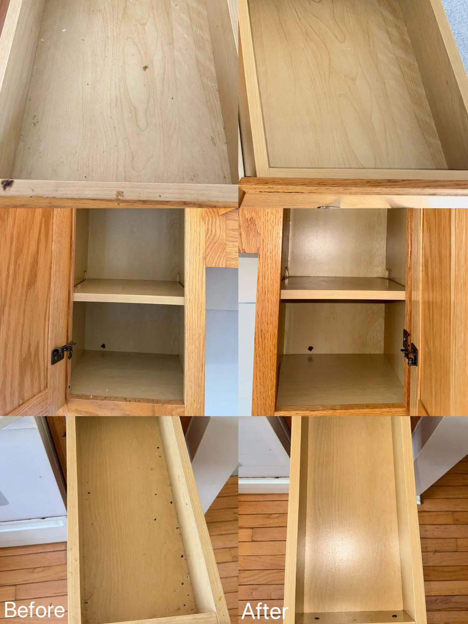 cabinet and drawer deep cleaning before after waterford mi