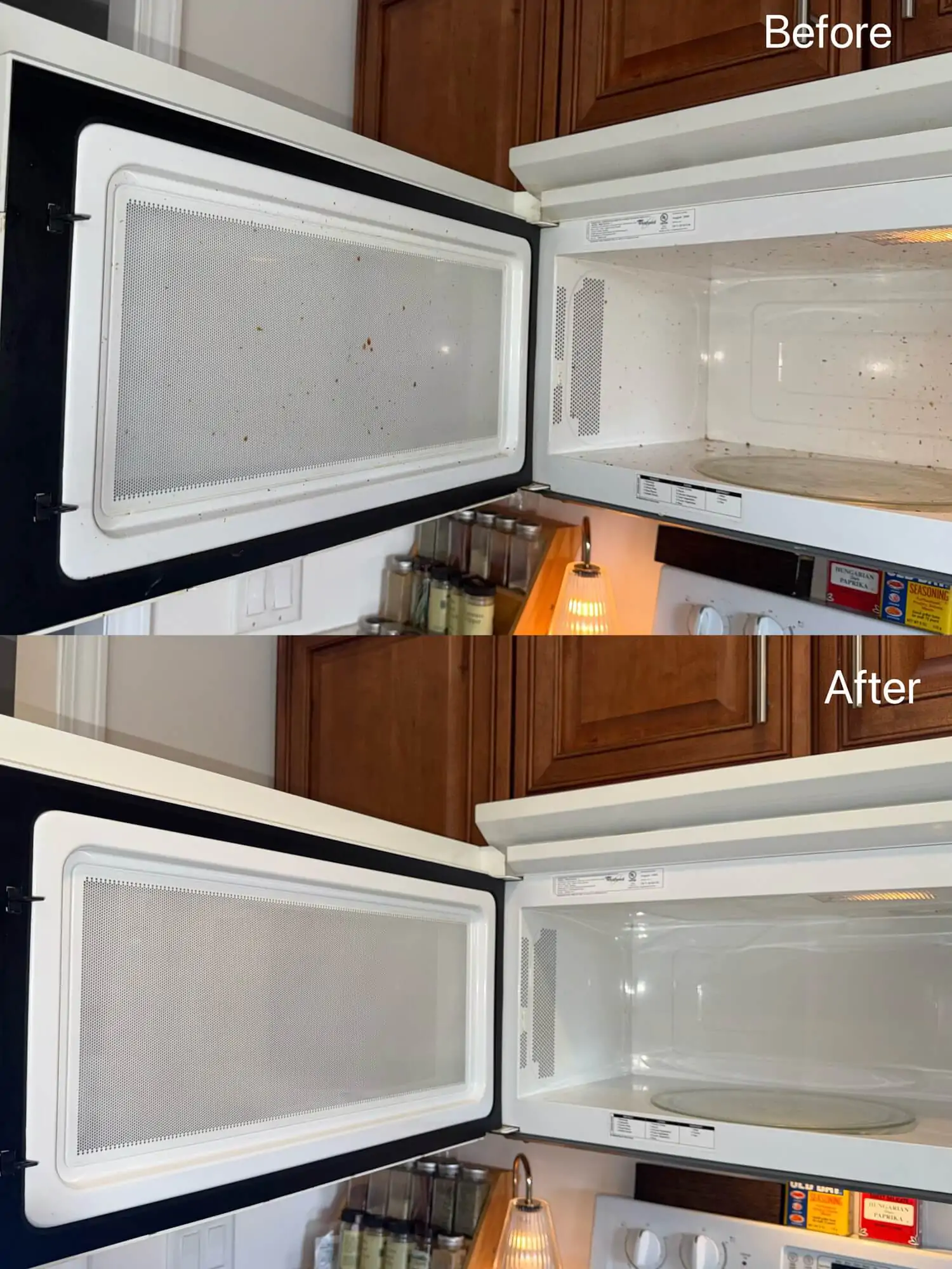 kitchen microwave grease cleaning before after waterford mi