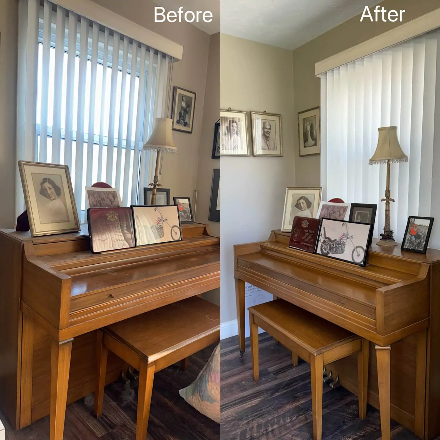 living room piano dusting and home detail cleaning waterford