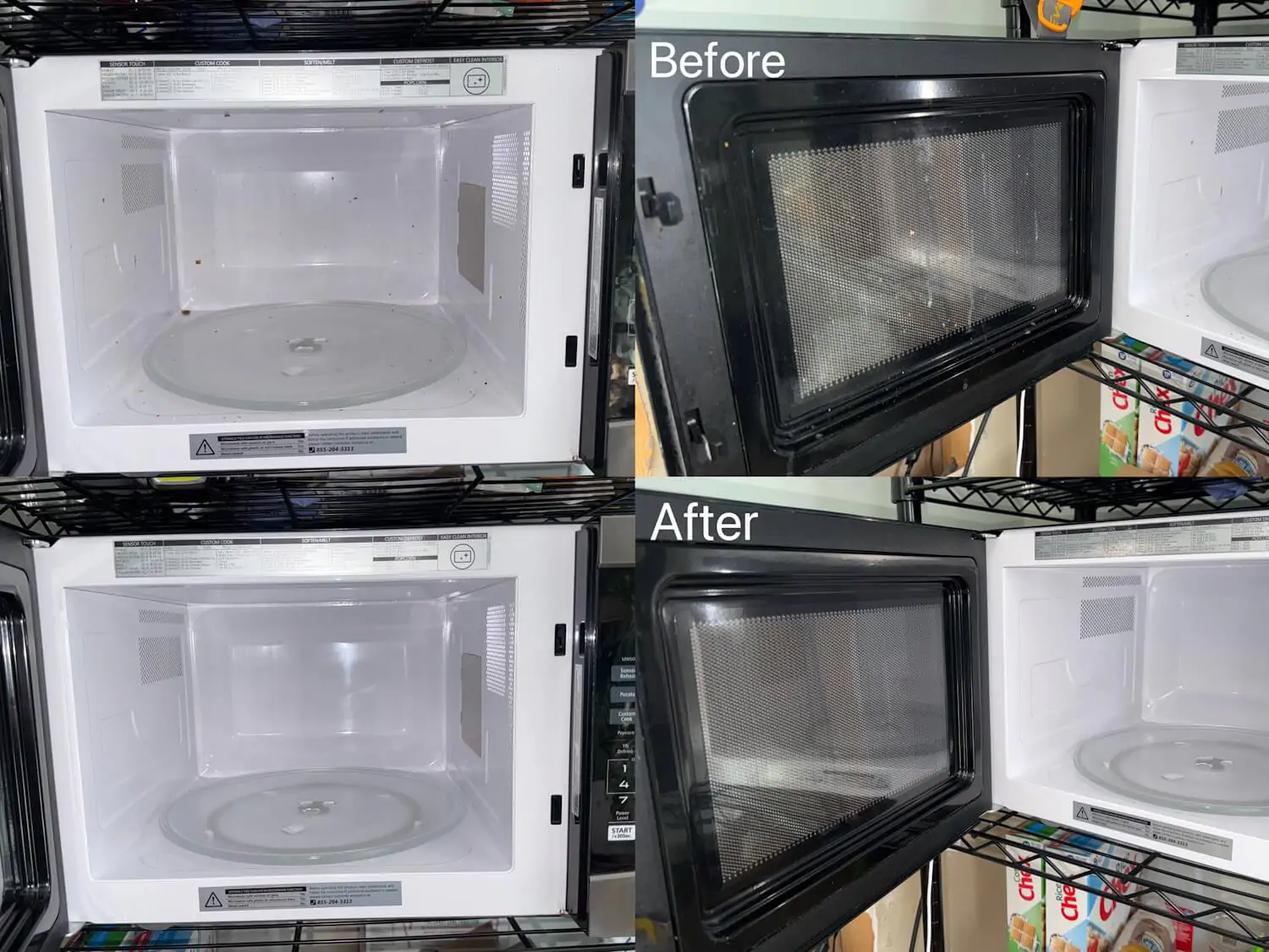 microwave interior cleaning before after commerce township mi