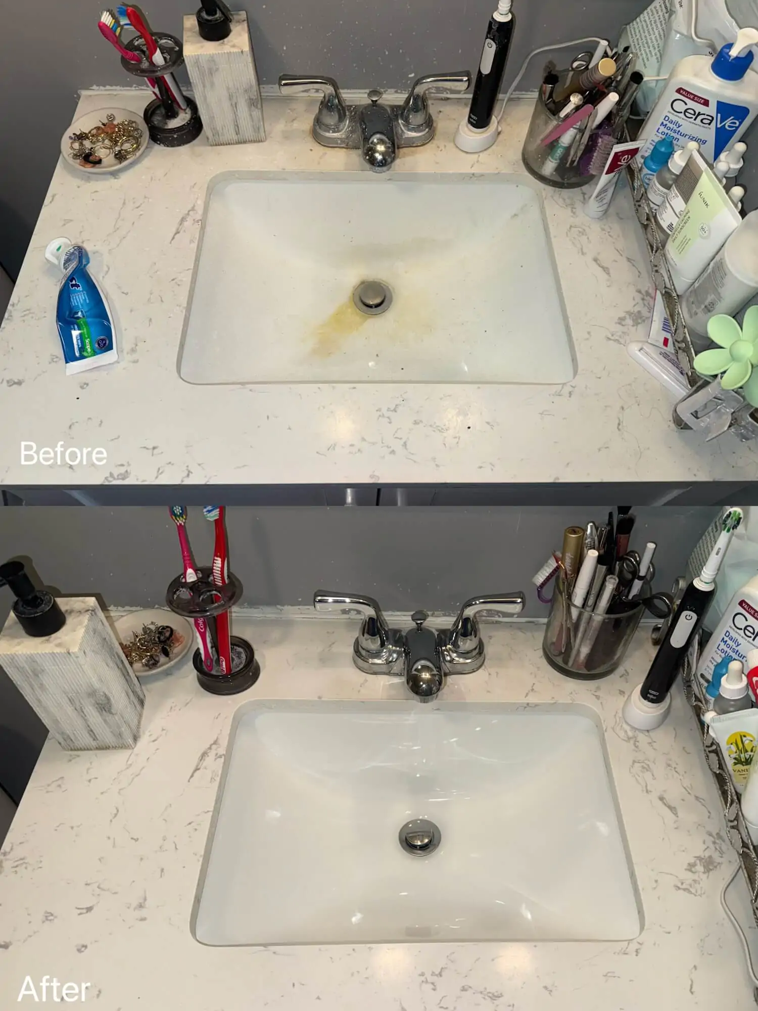 modern bathroom vanity sink cleaning commerce township mi