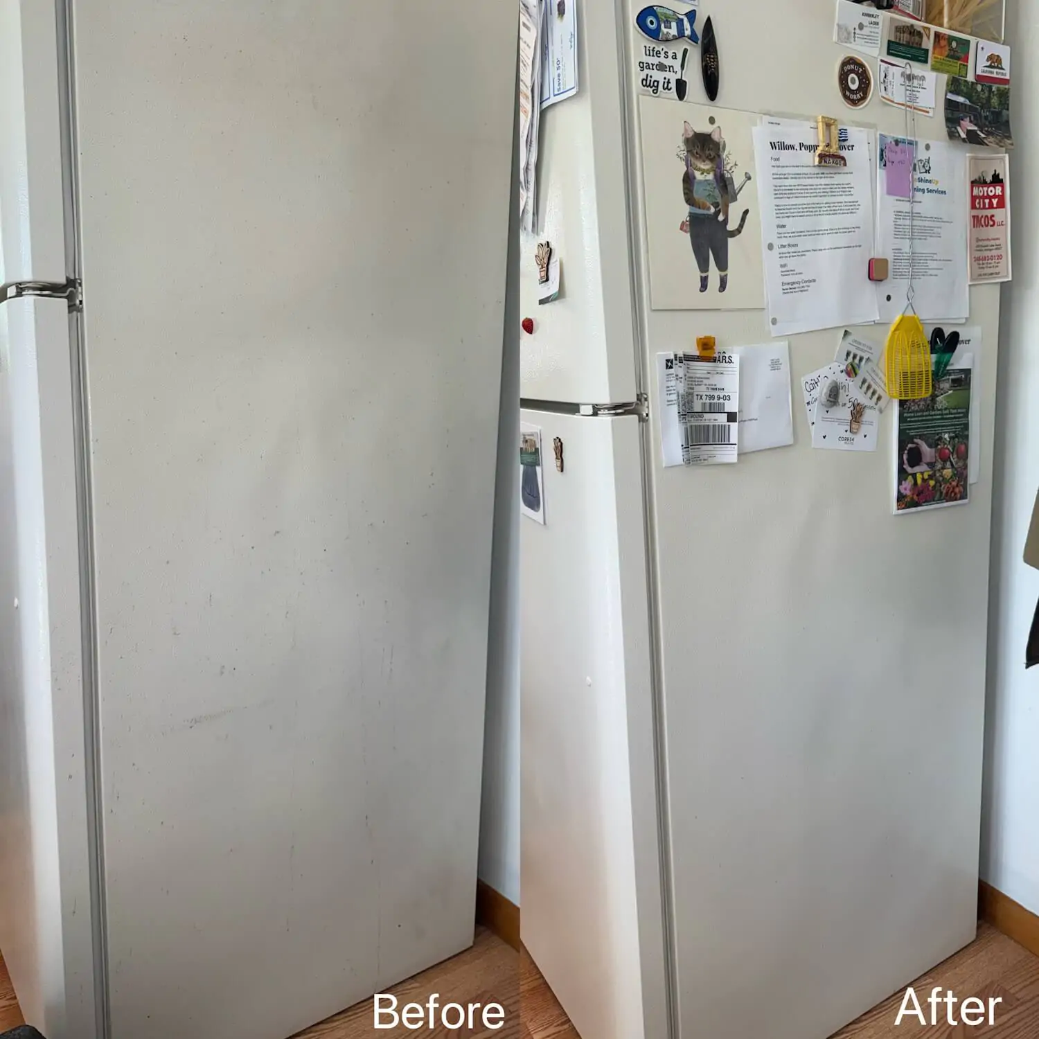 refrigerator door cleaning before after pontiac mi