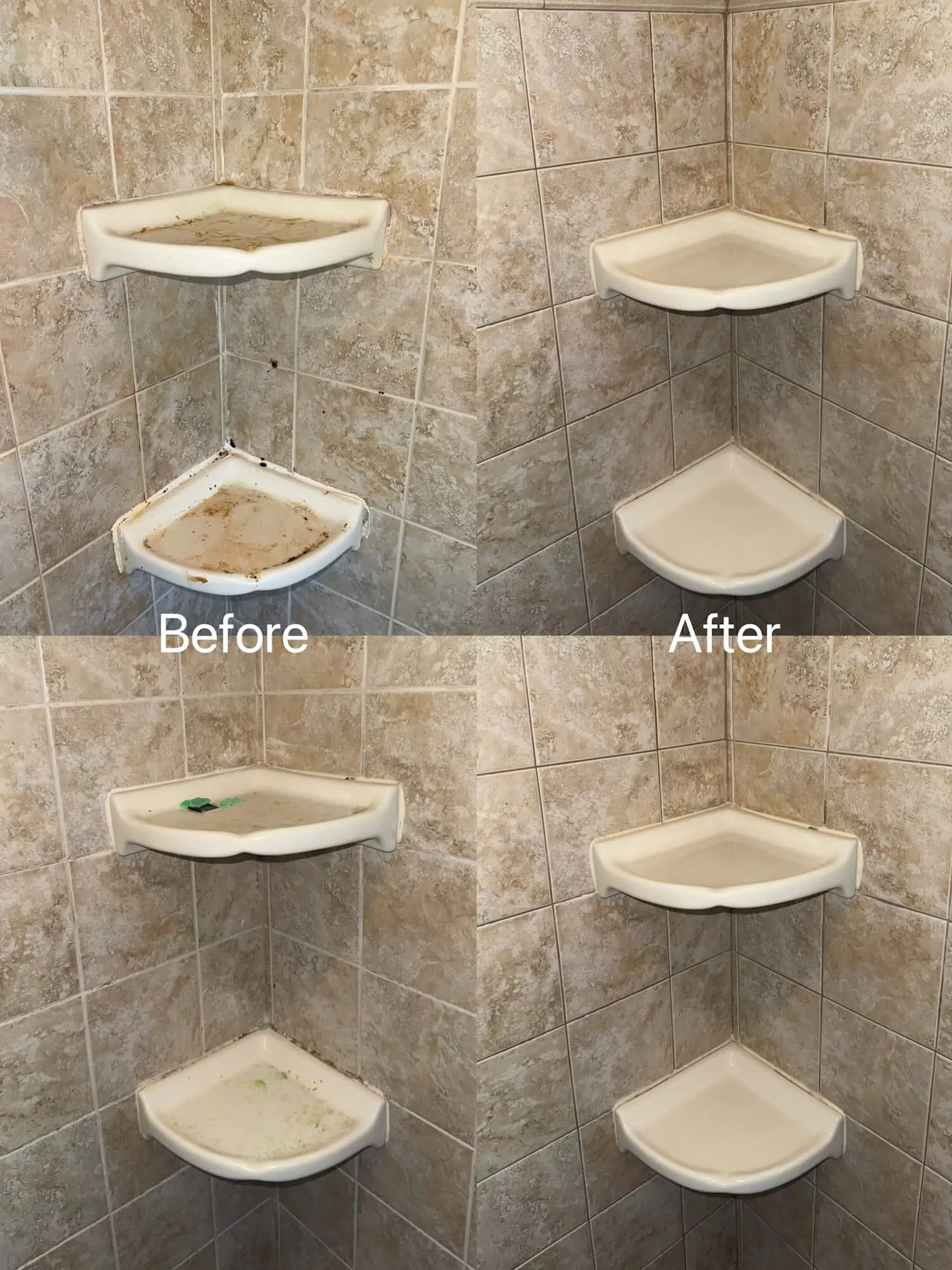 shower corner shelf cleaning and scrub west bloomfield mi