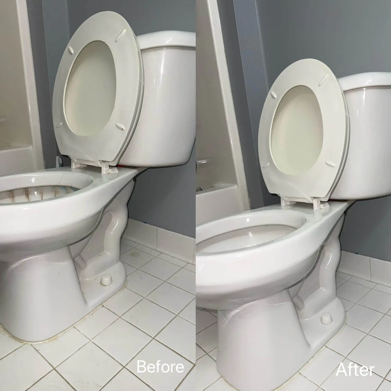toilet bowl cleaning before after service