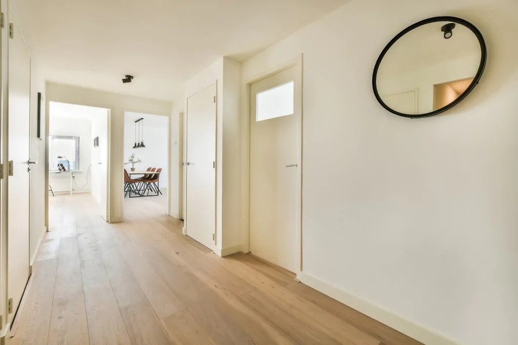 move-in entryway cleaning — doors floors mirrors hallway